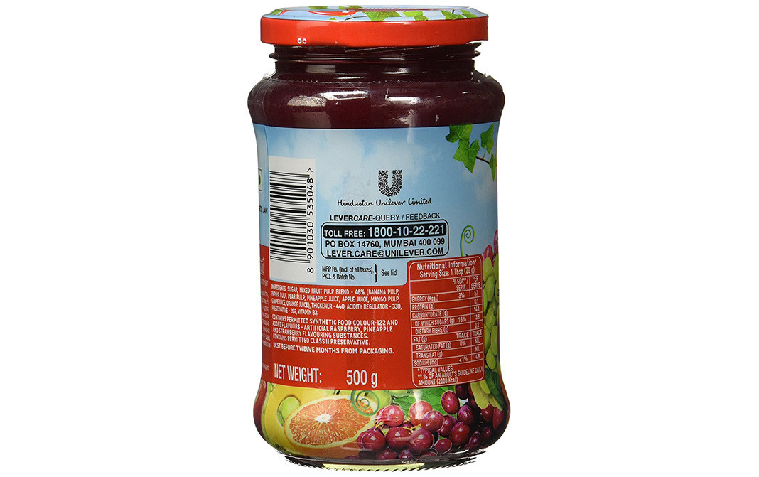 Kissan Mixed Fruit Jam    Glass Jar  500 grams